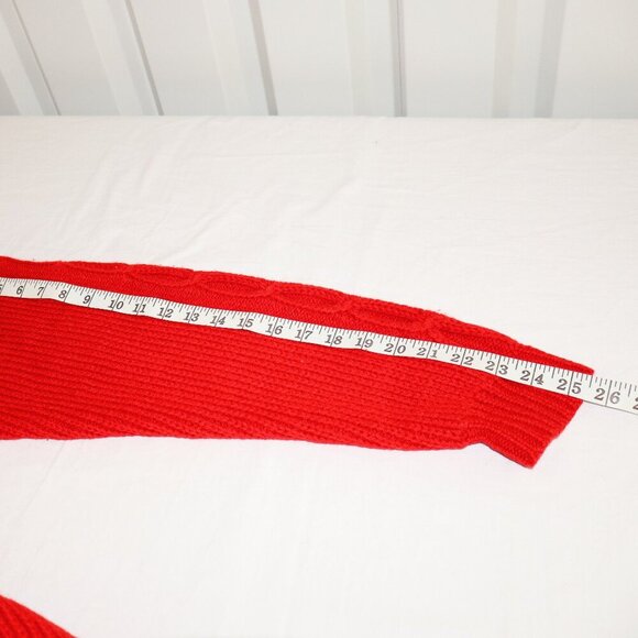 Original Obermeyer Vintage Cardigan Ski Sweater Red Button Front 1960's Large? - Picture 11 of 11